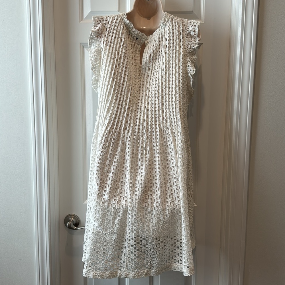 Madewell White Lace Sleeveless Dress. Size XL - Picture 6 of 9